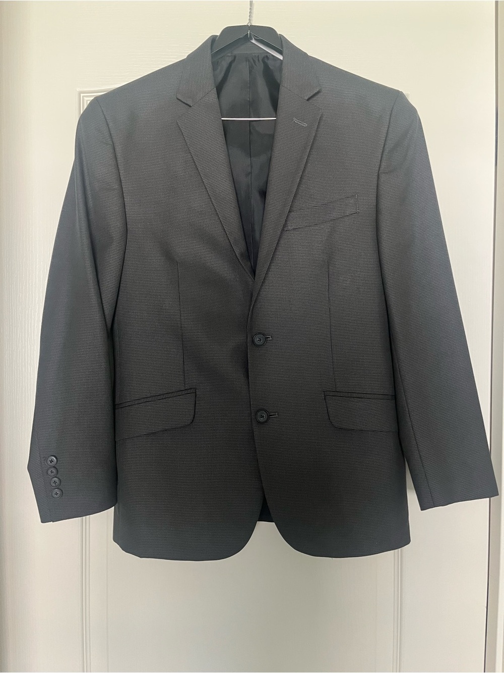 Kenneth Cole Reaction men's dark gray patterned suit separate jacket